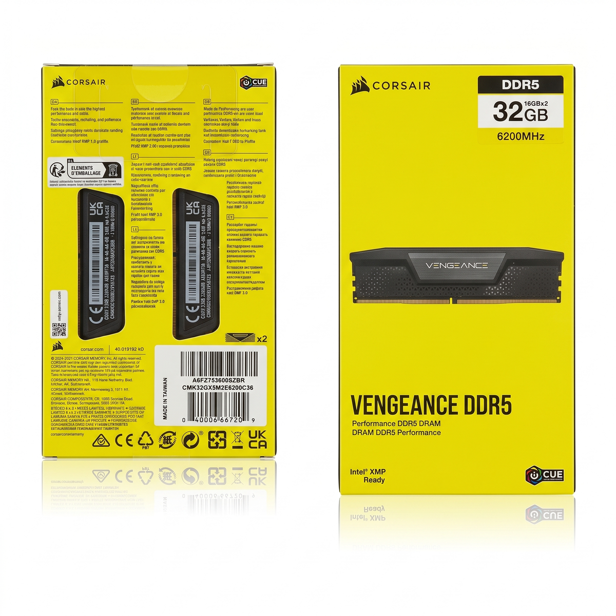 Corsair Vengeance DDR5 32GB (2x16GB) 6200MHz Desktop Memory Kit - Black