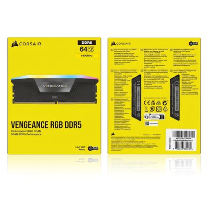 Corsair Vengeance RGB DDR5 64GB (2x32GB) 6400MHz Desktop Memory Kit