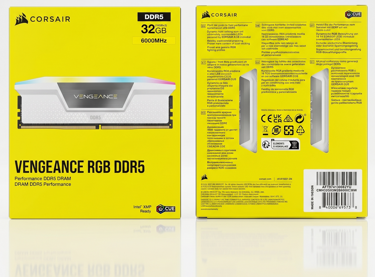 Corsair Vengeance DDR5 32GB (2x16GB) 6000MHz Desktop Memory Kit - White