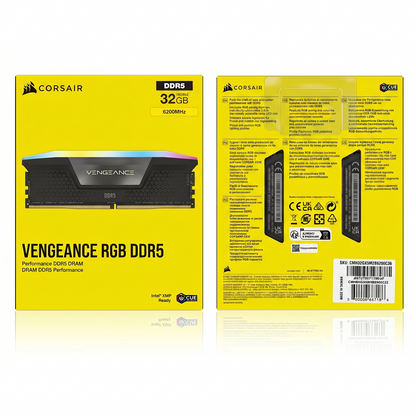 Corsair Vengeance RGB DDR5 32GB (2x16GB) 6200MHz Desktop Memory Kit